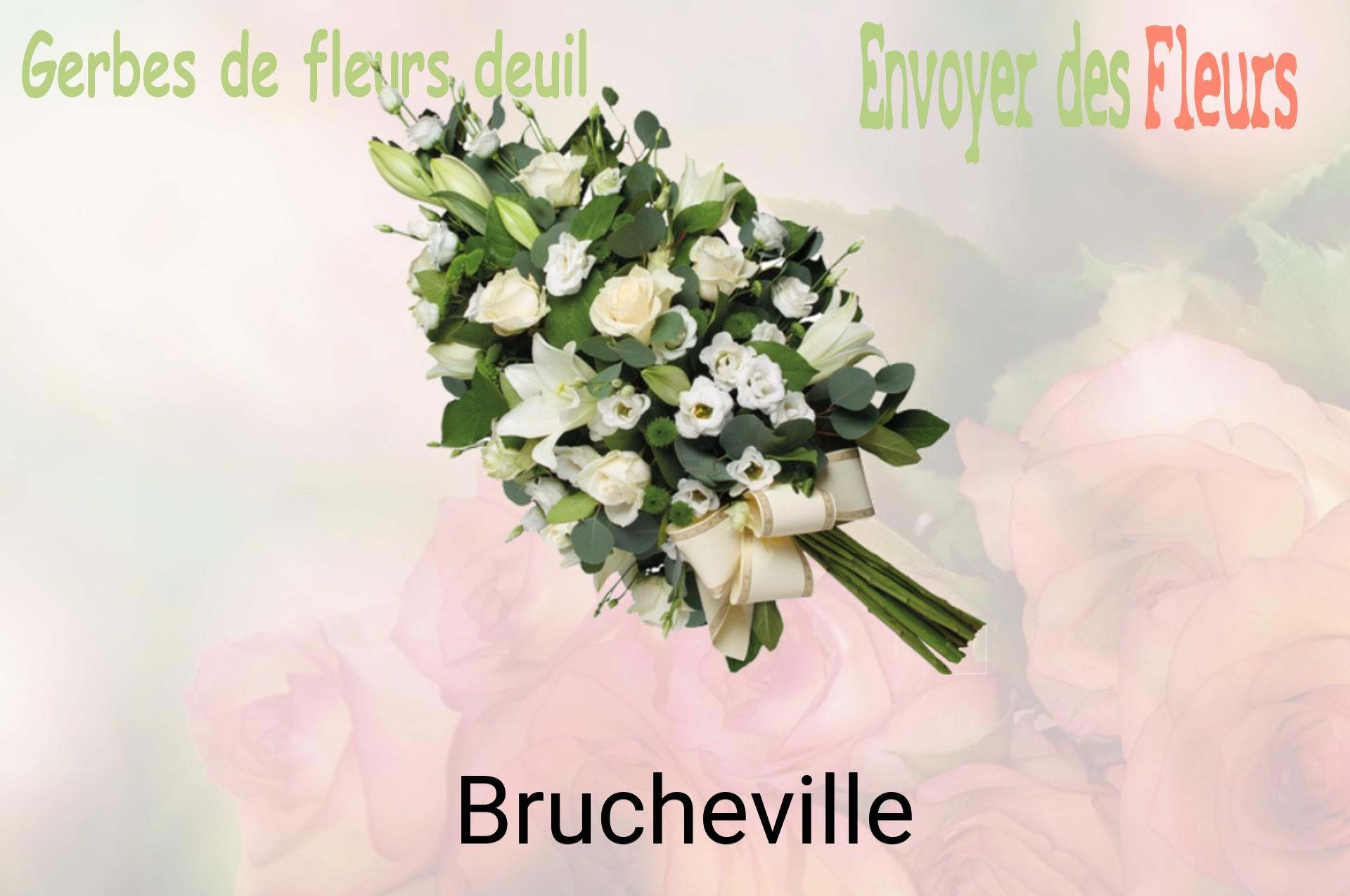 Gerbe de fleurs de deuil livrée à Brucheville